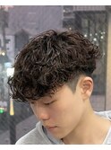 波巻きパーマ