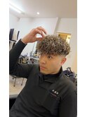 ブラウンベースメッシュスペインカール
