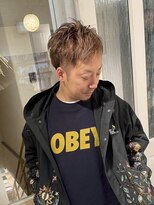 ハクオム 大須(HaKU Homme)&nbsp;束感スパイキーショート無造作ヘアカジュアルデザインカラー