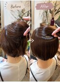 ショートも乾かすだけでまとまる縮毛矯正