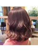 ピンクブラウンのロブ
