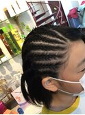 サイド編み込み