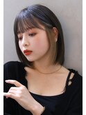 【Blanc】インナーカラー＿透けバング＿ボブ2
