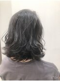 ミディアム暗髪