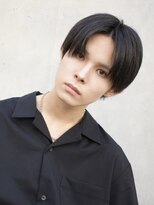 韓国styleメンズミディラフセンターパート