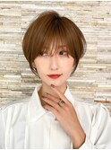 前髪あり/20代30代40代/ひし形レイヤーショートボブ/表参道