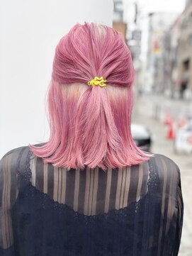 ディア(.eer) 【ディア南船場心斎橋】ケアブリーチダブルカラーデザインピンク