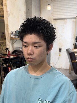 ブリーチ 金沢店(BLEACHi) スパイキーショートショートヘアツイストスパイラルパーマメンズ