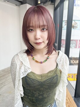 アルバム 池袋(ALBUM) 姫ウルフ_グレーベージュレイヤーロング前髪パーマ_49646