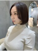 【澤口】黒髪グレーベージュレイヤーロング前髪パーマ