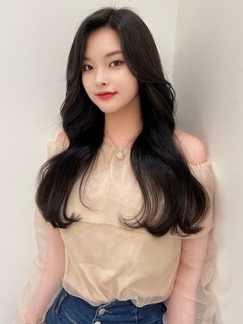 ノイズオオサカ 梅田店(NOISM OSAKA) 小顔外ハネミディアムアッシュ20代30代40代くびれミディ韓国ヘア