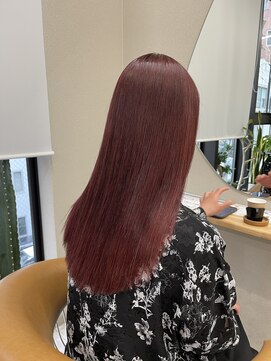 シカ 神戸三宮元町店(Cica) 髪質改善 トリートメント 三宮 神戸美容室 レッド ストレート