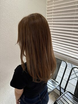 アジールヘア 所沢プロペ通り店(agir hair) ミルクティーベージュイメチェン前髪こなれミディ所沢韓国