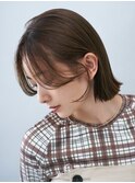 髪質改善カットでつくる小顔ワンレンナチュラルボブ