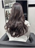 11448髪質改善ワンホンヘアグレージュ韓国風巻きレイヤーカット