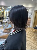  メルティカラー似合わせカットウェーブミディアム縮毛矯正ボブ