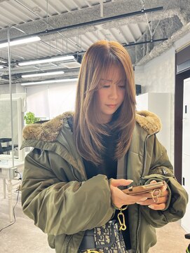 リミットバイアフィナー 大宮店(limit by Afinar) 顔周りレイヤー×ブリーチなしで作るミルクティーベージュ