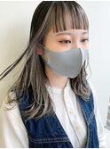 ホワイトブロンドフェイスフレーミング