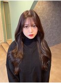 メルティ―カラーフェミニンロングマッシュウルフボブヘア着物