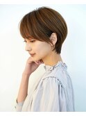 20代30代大人可愛い小顔ボブ前下がりショートボブ耳掛けショート