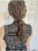【お呼ばれヘアセット】ゆるふわ編み下ろしスタイル　畑瀬彩華