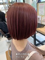 ルクール 上越店&nbsp;カシスレッド/タッセルボブ/ミニマルボブ/バーガンディ