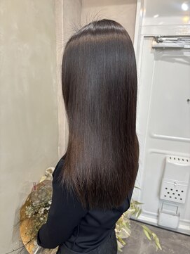 ファビ 渋谷(Fab) くびれヘア/暗めカラー/アプリコットオレンジ/縮毛矯正