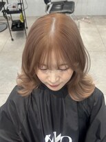 オニキス 原宿(ONYX)&nbsp;a119ブリーチカラー暖色カラーミルクティーベージュレイヤー