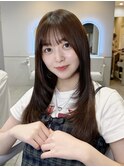 韓国風/レイヤーヘア/ロングヘア/前髪/ブラウンカラー/小顔