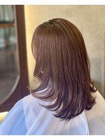 ヘアサロン ササヨシ(hair salon SASAYOSHI) 赤すぎないラセットカラーのミディアムレイヤー