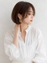 ミロアヴィタ 平尾(miroa vita)&nbsp;顔周りカット ブラウンカラー 20代 顔周りレイヤー 30代