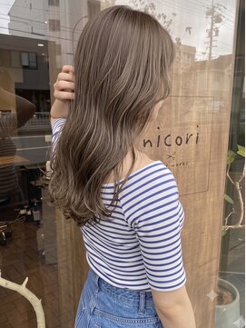 ニコリヘアワークス(nicori hair works) ロング×シルクベージュ2