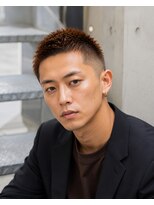 MEN's Baguz MEN'Sカット/ MEN'Sパーマ/ MEN'Sカラー フェード×スパイキーショートツイストパーマ束感メンズヘア