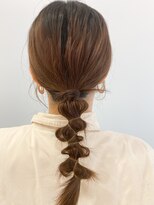 【藤原三知代】簡単ヘアゴムアレンジ