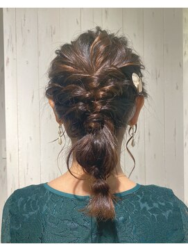 ラ ブランシュ 大宮(La Blanche) マロンベージュかきあげAラインボブ韓国小顔ショートグレージュ