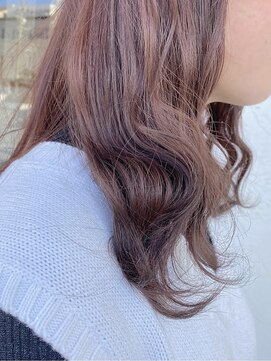 ヘアデザイン マノス(hair design mano's) 大人かわいい/ピンクベージュカラー/ミルクティーピンク