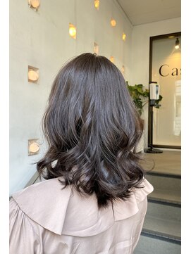 ヘアアンドメイク スタジオ ミムロ(HAIR&MAKE STUDIO MIMURO) 外ハネくびれミディ・艶グレージュ