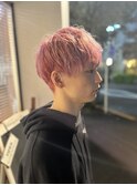 韓国風ショートマッシュピンクベージュ 新宿御苑 三丁目