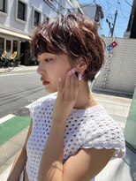 サンド クリア 横浜本店(sand clear)&nbsp;ショートパーマ/前髪カット/ピンクブラウン/マッシュショート