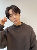 韓国風センターパート/ニュアンスパーマ/20代/30代