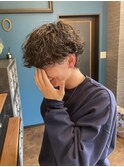 wave spiral _ men’s perm