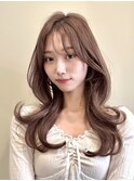 韓国風/レイヤー/小顔/前髪カット/髪質改善/グレージュ/透明感