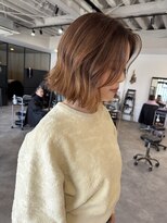 ナンバー(number+)&nbsp;大人可愛い切りっぱなしひし形レイヤーカットモカベージュ