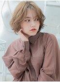 センターパートフレンチカジュアルボブパーマh3越谷20代30代40代