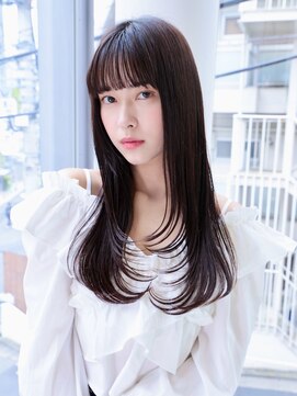 エムスラッシュ ストリートマーケット スマートサロン センター北(M.SLASH) 顔回りレイヤー/ぱっつん前髪/黒髪/ナチュラルロング/センター北