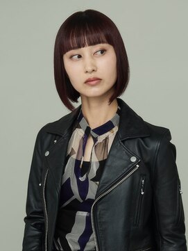 ピークアブー 原宿ハラカド(PEEK-A-BOO) くせ毛多毛ボブショート前下がりモードワイドバングかっこいい