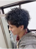 ソフトツイストパーマ メンズサロン マッシュ カット 韓国