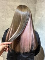 TONE(トーン)by Chara 池袋 髪質改善 ダブルカラー 【4月上旬OPEN(予定)】 インナーカラー/ピンクベージュ【池袋東通り】