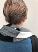 ハンサムショート、ミルクティーベージュ