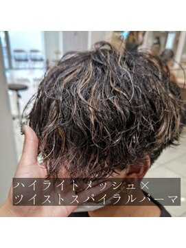 アッシュ 下丸子店(Ash) ツイストスパイラルパーマ×ハイライト